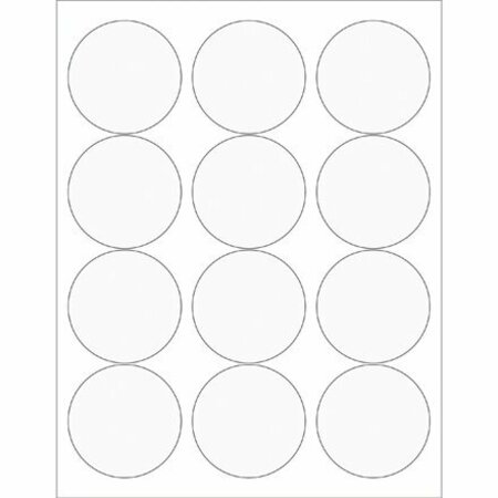 BSC PREFERRED 2-1/2'' Clear Circle Laser Labels, 1200PK S-10419